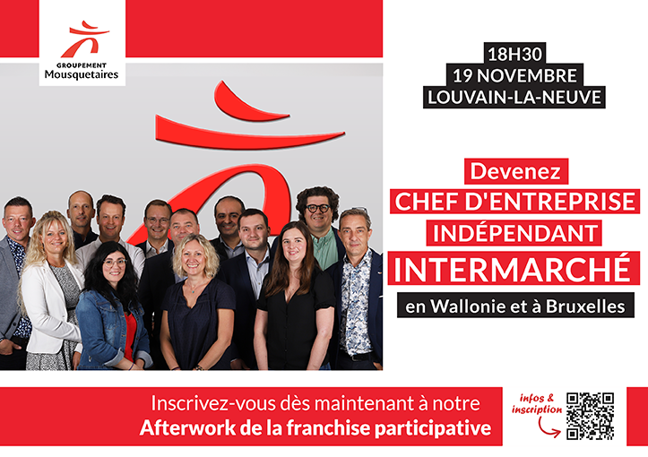 Afterwork de la création d'entreprise Intermarché à Louvain la Neuve